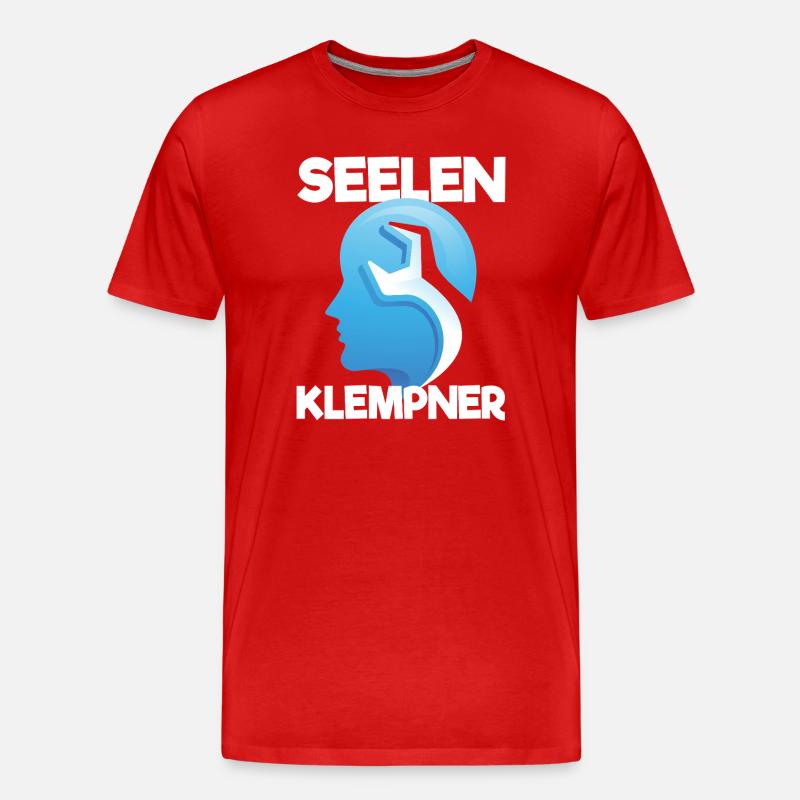 Seelenklempner - Männer Premium Bio T-Shirt - Rot