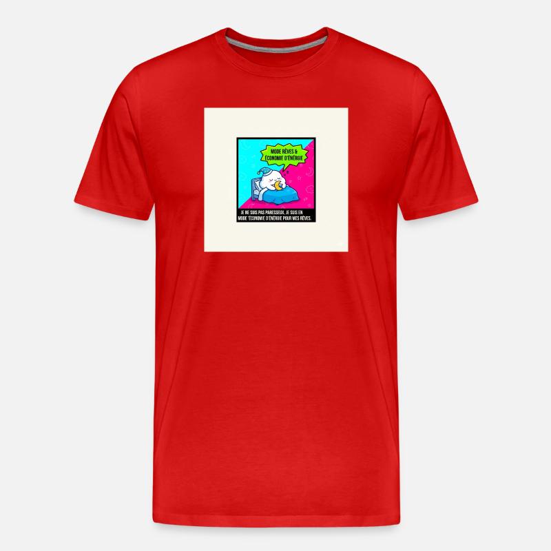 Energieträume-Modus - Männer Premium Bio T-Shirt - Rot