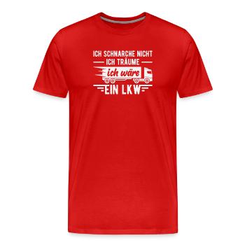 Truck Driver Truck Driver Truck Driver Trucker - Men's Premium Organic T-Shirt - red - Front - Damien (186cm)