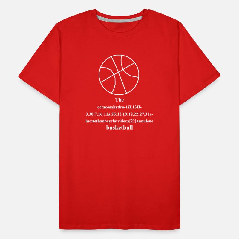 Basketball Molecule - IUPAC Nomenclature - Nerd Humor Men's Premium Organic T-Shirt