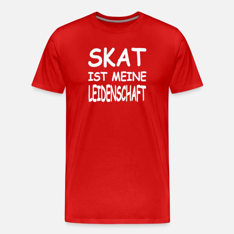 Skat - Männer Premium Bio T-Shirt - Rot