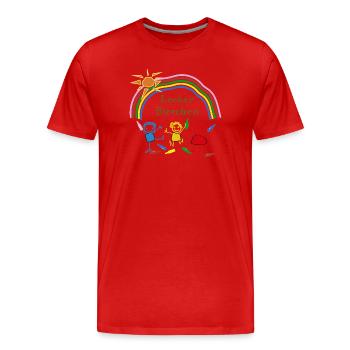 Lecker Bierchen Liebhaber lustiges Shirt  - Männer Premium Bio T-Shirt - Rot - Vorne - Damien (186cm)