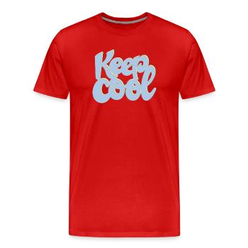 Keep Cool - Männer Premium Bio T-Shirt - Rot - Vorne - Damien (186cm)