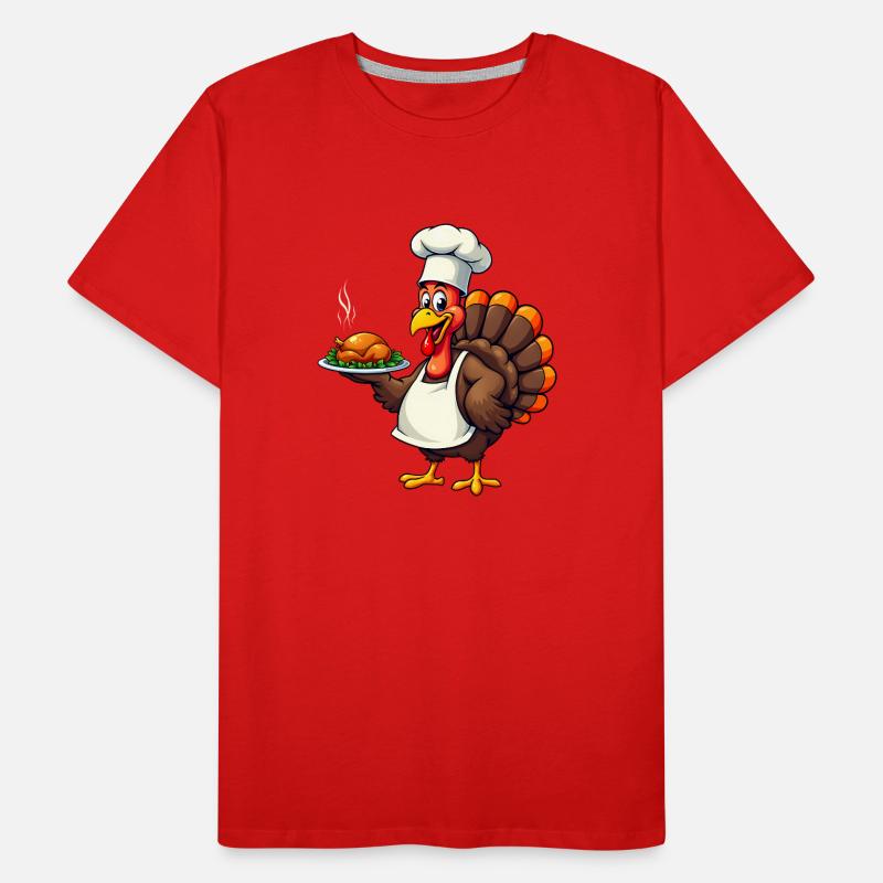Cuisinier de dinde de Thanksgiving Thanksgiving T-shirt bio Premium Homme