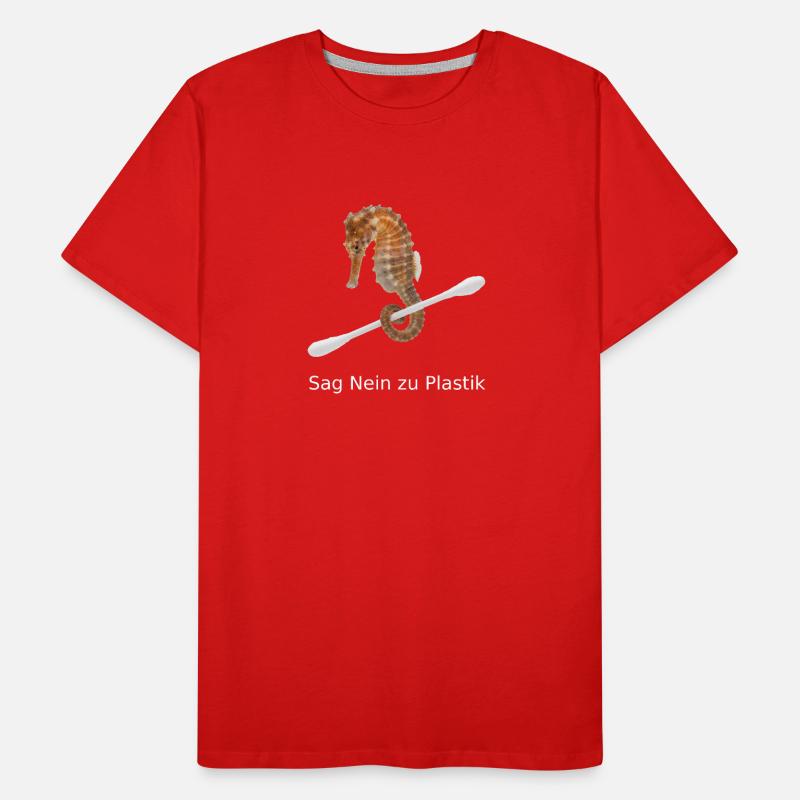 Seahorses against plastic Men's Premium Organic T-Shirt