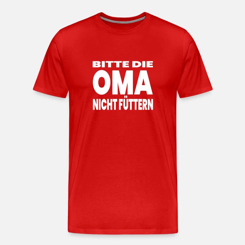 Oma - Männer Premium Bio T-Shirt - Rot