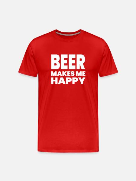Bier - Männer Premium Bio T-Shirt - Rot