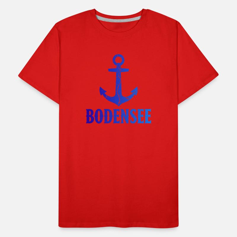 Bateau de vacances au lac de Constance T-shirt bio Premium Homme