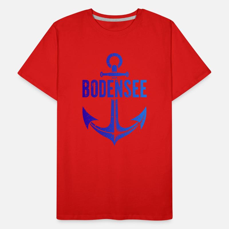 Bateau de vacances au lac de Constance T-shirt bio Premium Homme