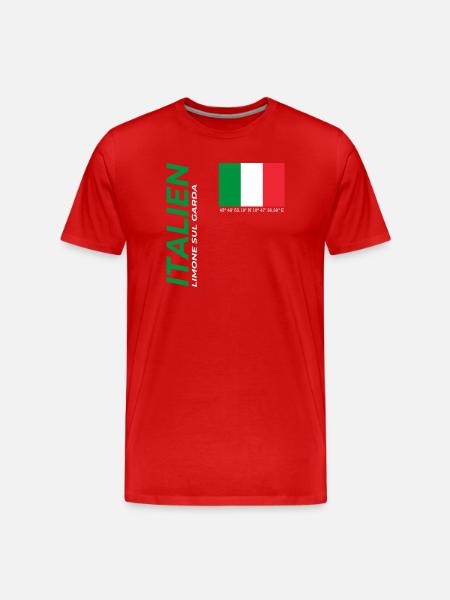 Limone sul Garda - Men's Premium Organic T-Shirt - red