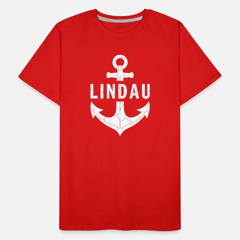 Point d’ancrage Lindau Lac de Constance T-shirt bio Premium Homme