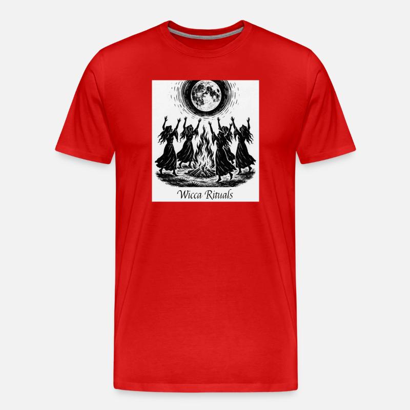 Wicca-Rituale - Männer Premium Bio T-Shirt - Rot
