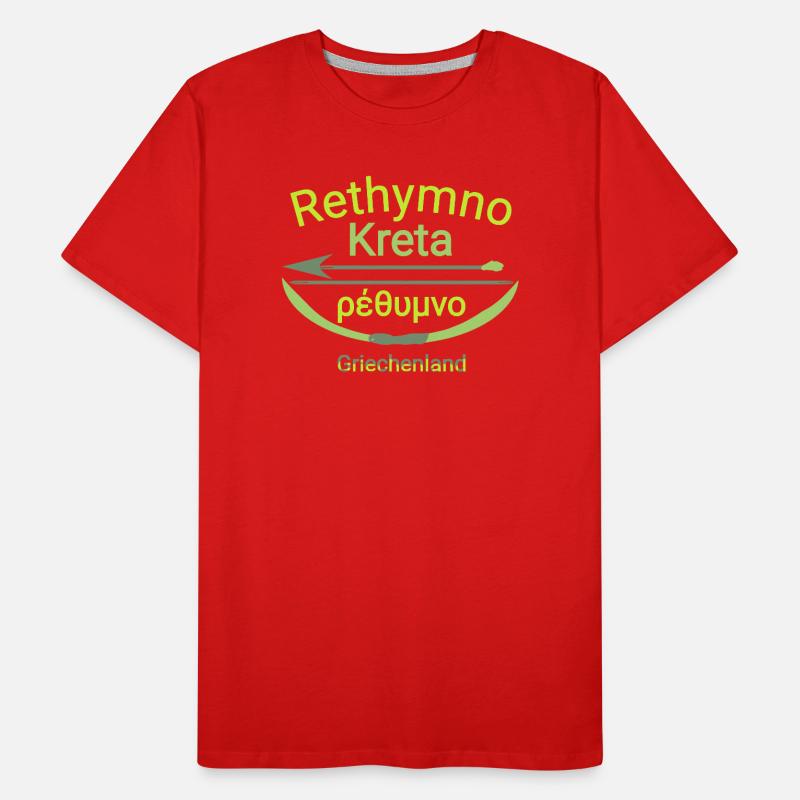 Réthymnon Crète avec arc et flèche Tendance cool T-shirt bio Premium Homme