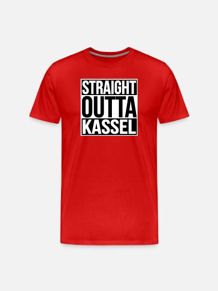 Straight Outta Kassel - Men's Premium Organic T-Shirt - red