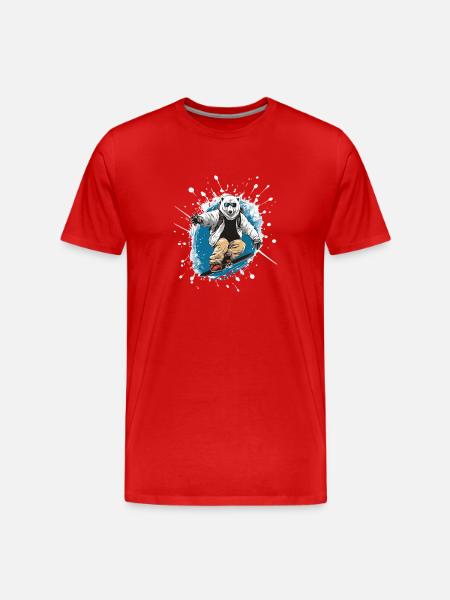 Polar Bear Snowboard Polar Bear - Men's Premium Organic T-Shirt - red