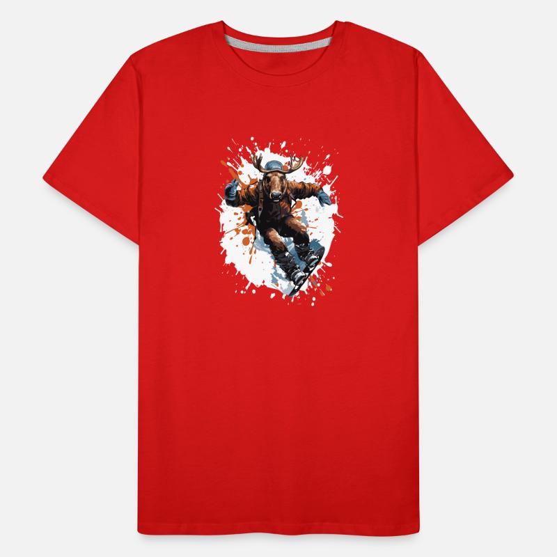 Planche à neige Moose T-shirt bio Premium Homme