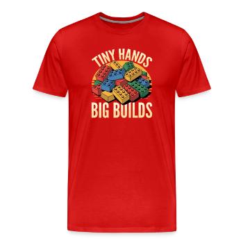 Building Blocks Kids Brick Builder - Männer Premium Bio T-Shirt - Rot - Vorne - Damien (186cm)