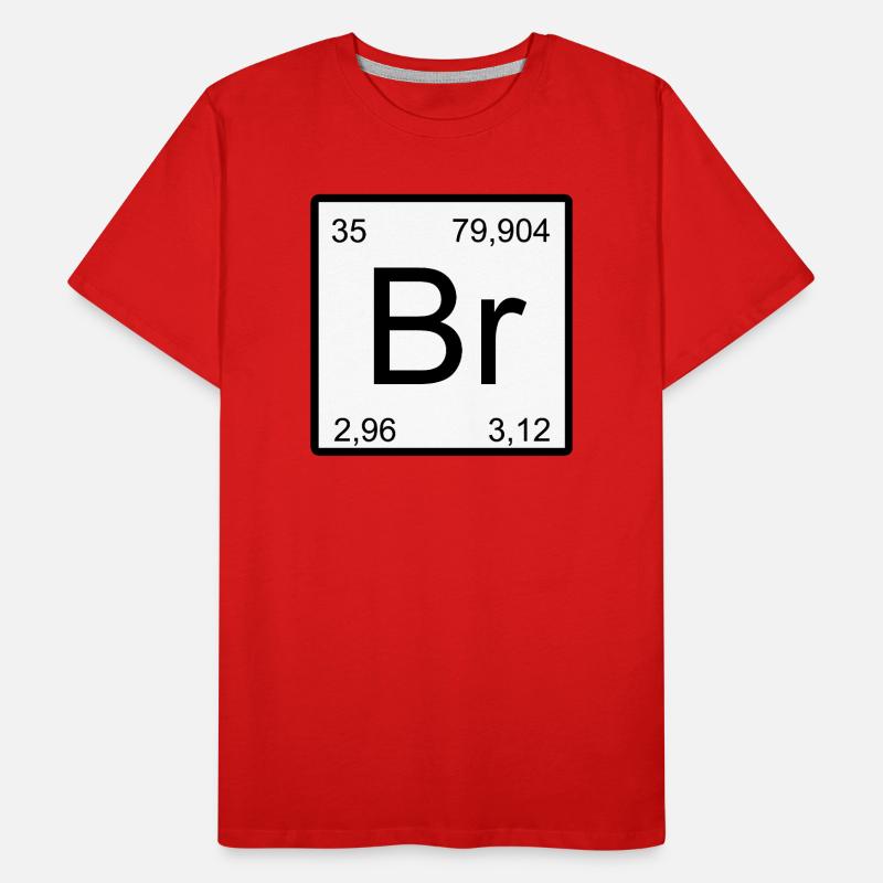 Conception du bloc d’éléments Br en brome T-shirt bio Premium Homme