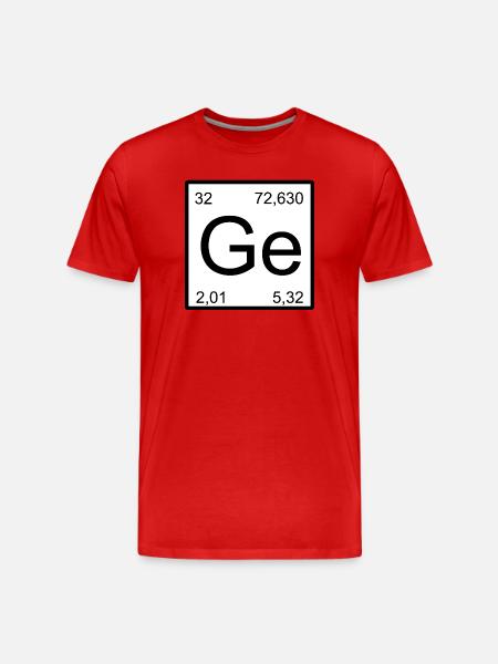 Germanium Ge Minimal Chemistry Typography - Men's Premium Organic T-Shirt - red