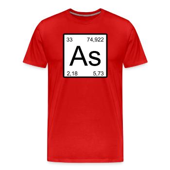 As Element Kunstdruck - Männer Premium Bio T-Shirt - Rot - Vorne - Damien (186cm)