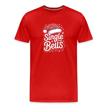 Cloches simples Noël laid - T-shirt bio Premium Homme - rouge - Devant - Damien (186cm)