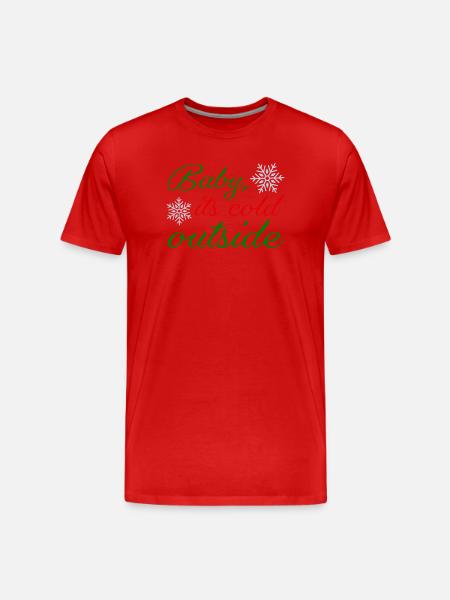 Baby it's cold outside - Men's Premium Organic T-Shirt - red