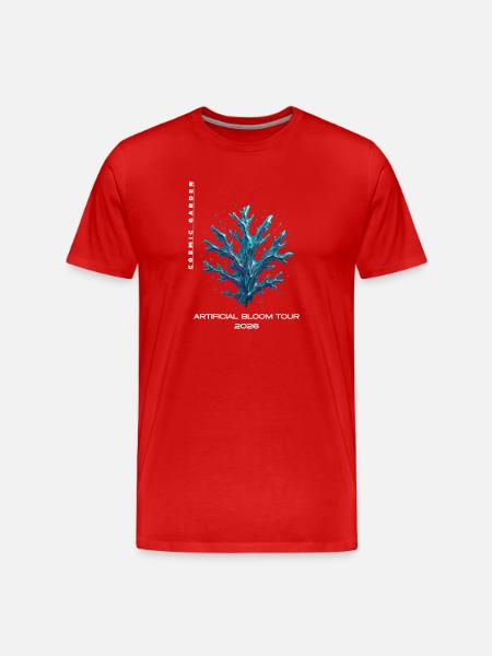AI Abstract- Coral - Männer Premium Bio T-Shirt - Rot