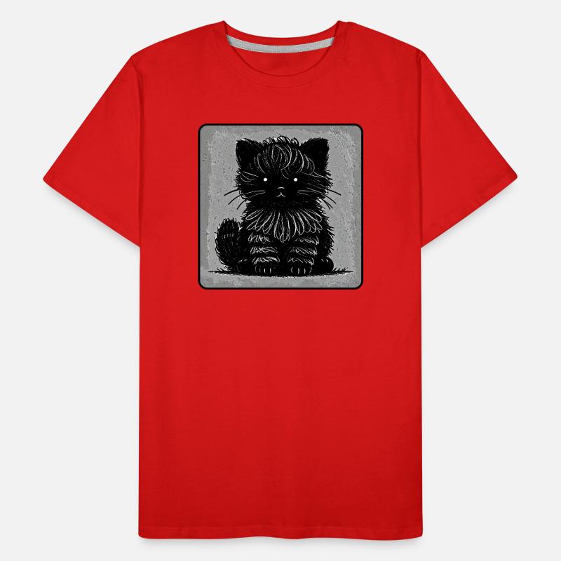 Chat flou (Monochrome) T-shirt bio Premium Homme