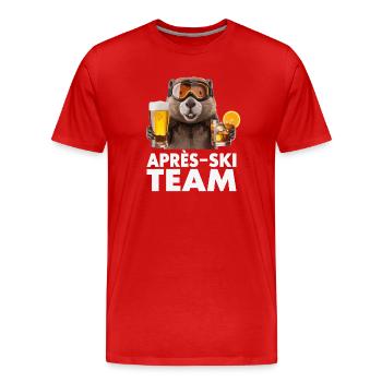 Après-Ski Team Biber - T-shirt bio Premium Homme - rouge - Devant - Damien (186cm)
