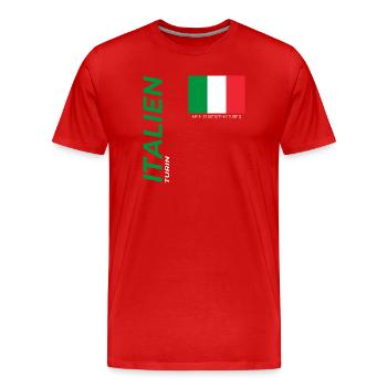 Turin - T-shirt bio Premium Homme - rouge - Devant - Damien (186cm)