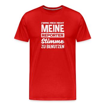 My Voice Investigative Reporter Journalists - Men's Premium Organic T-Shirt - red - Front - Damien (186cm)