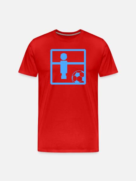 Kicker Symbol Fußball - Männer Premium Bio T-Shirt - Rot