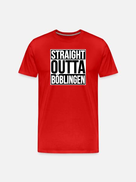 Straight Outta Böblingen - Men's Premium Organic T-Shirt - red