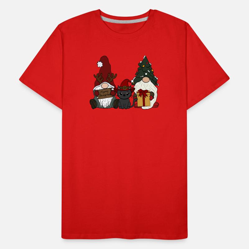 Gnome avec chat T-shirt bio Premium Homme