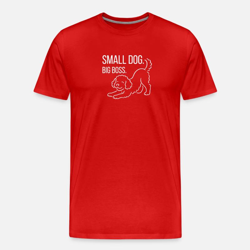 Caniche nain, Malti-poo ou Caniche royal - T-shirt bio Premium Homme - rouge