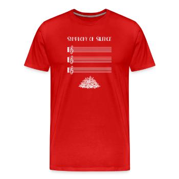 Symphony of Silence - Männer Premium Bio T-Shirt - Rot - Vorne - Damien (186cm)