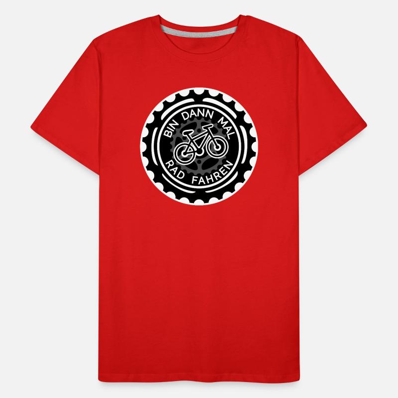 Bin dann mal Radfahren - Conception de logo de VTT T-shirt bio Premium Homme