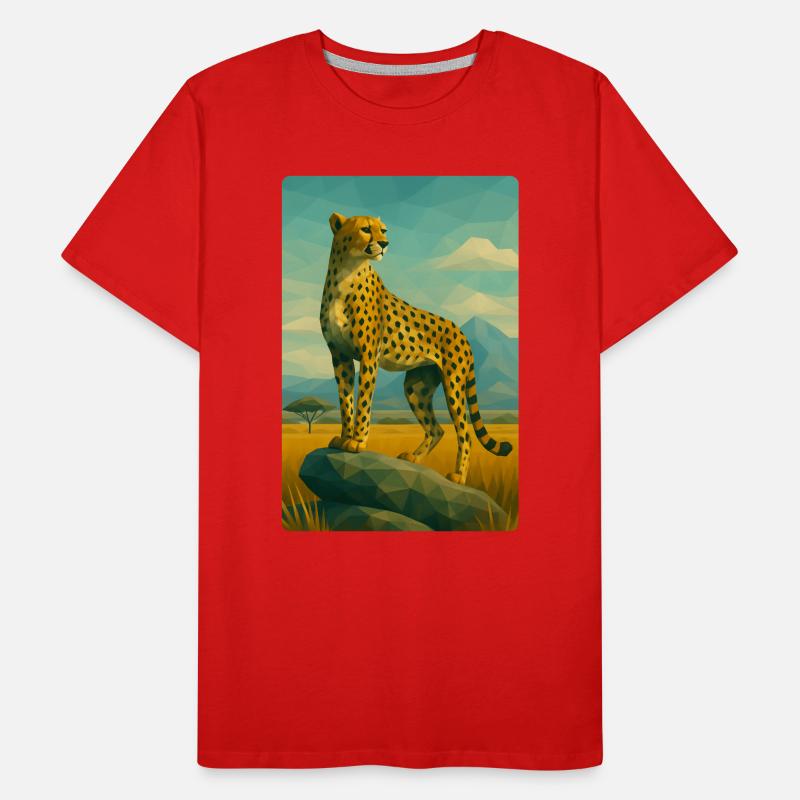 Polynature Gepard Männer Premium Bio T-Shirt