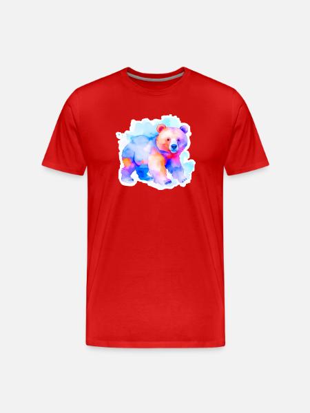 Little motley bear - Men's Premium Organic T-Shirt - red