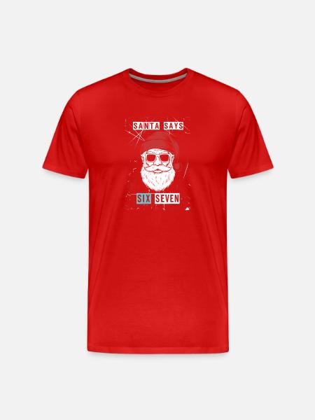 Santa says Six Seven - Men's Premium Organic T-Shirt - red