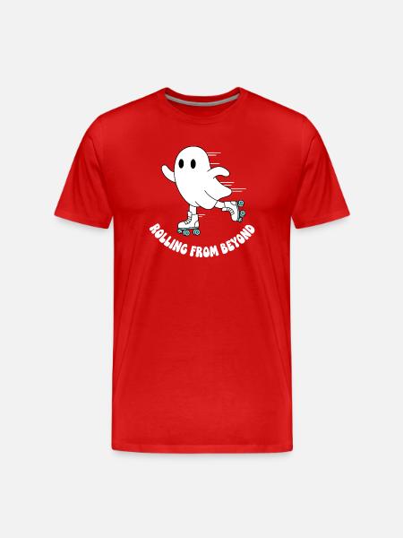 Geist auf Rollschuhen - Männer Premium Bio T-Shirt - Rot
