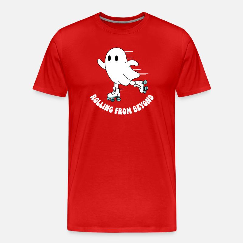 Geist auf Rollschuhen - Männer Premium Bio T-Shirt - Rot