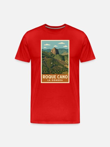 Roque Cano La Gomera - Men's Premium Organic T-Shirt - red