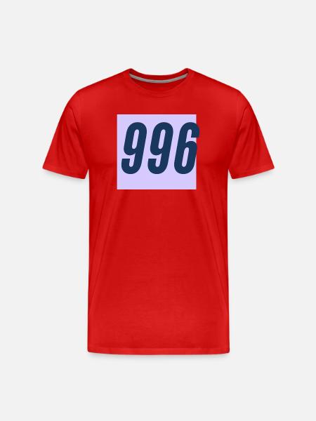 996 work culture - Men's Premium Organic T-Shirt - red