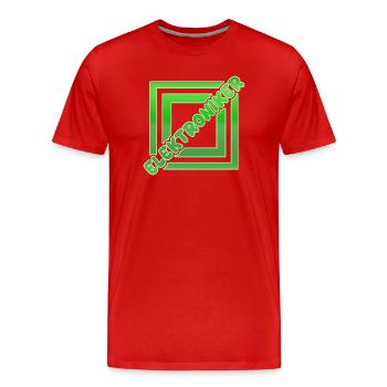 Job Electronics Technician - Men's Premium Organic T-Shirt - red - Front - Damien (186cm)