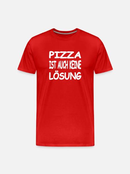 Pizza - Men's Premium Organic T-Shirt - red
