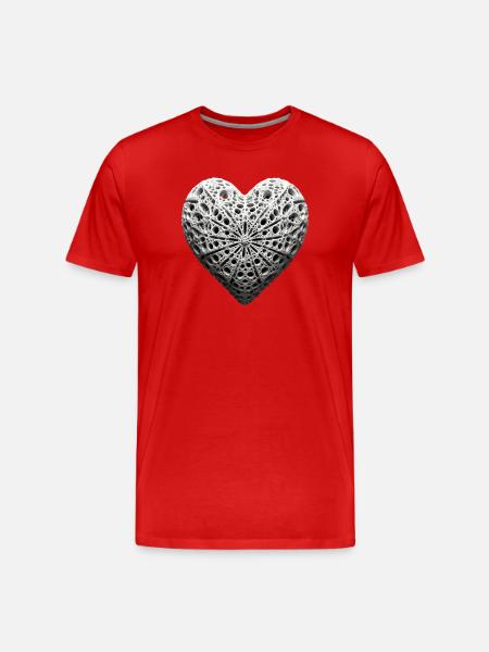 CŒUR ÉTERNEL - T-shirt bio Premium Homme - rouge