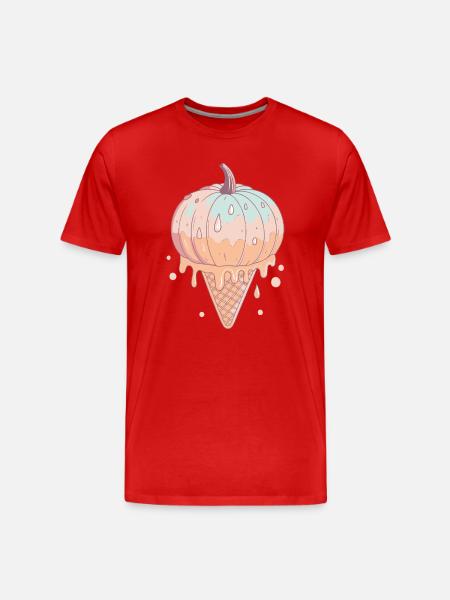 Pastel Glazed Pumpkin - Men's Premium Organic T-Shirt - red