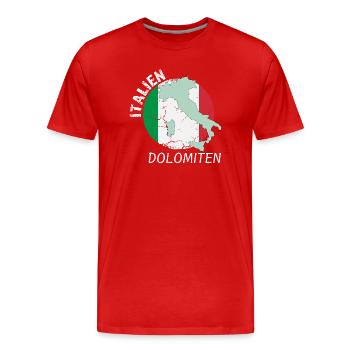 Dolomites - T-shirt bio Premium Homme - rouge - Devant - Damien (186cm)