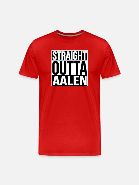Straight Outta Aalen - Men's Premium Organic T-Shirt - red